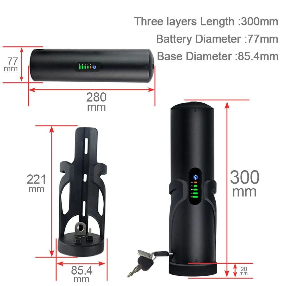 Bottle Tube Electric Bike Battery